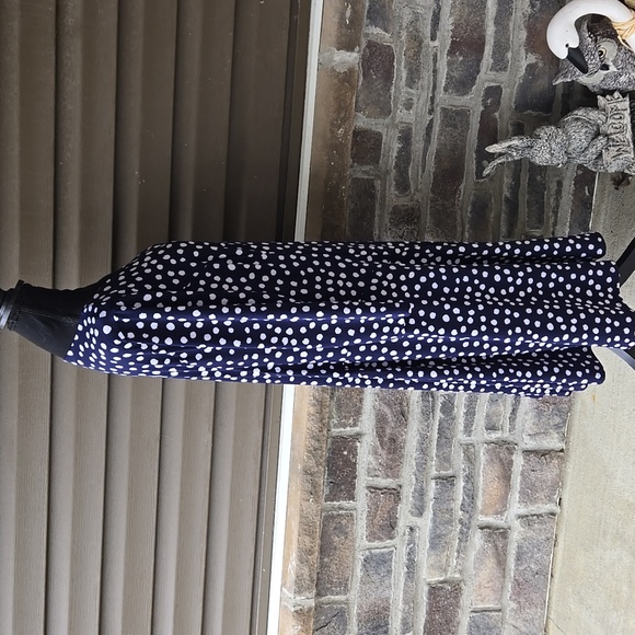 Polka Dot Navy Dress - Picture 4 of 5